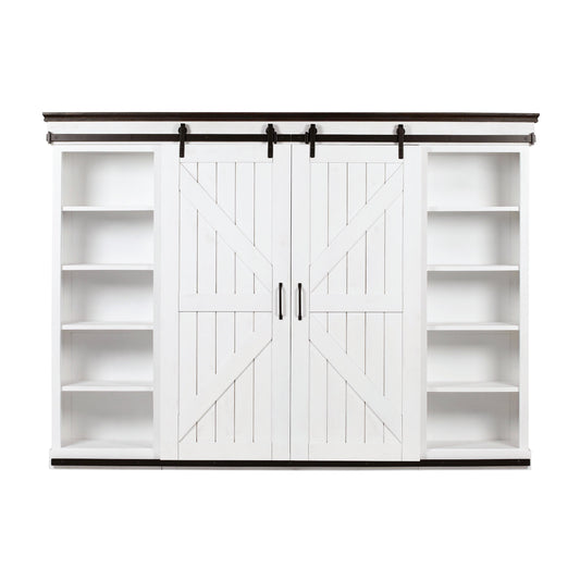 Harrison - Entertainment Center Console - Distressed White