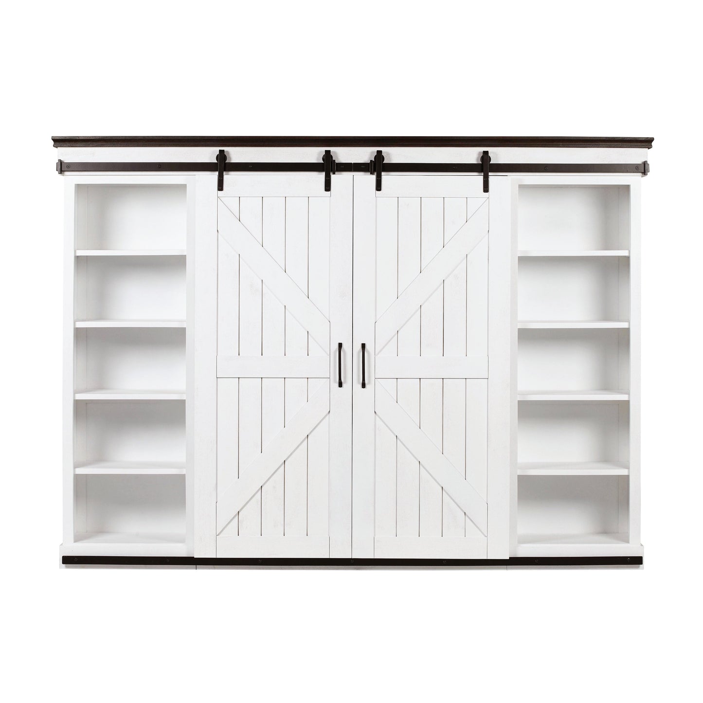 Harrison - Entertainment Center Left Pier - Distressed White