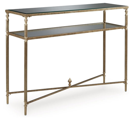 Cloverty - Aged Gold Finish - Sofa Table