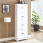 Tall Storage Cabinet With 8 Doors And 4 Shelves, Wall Storage Cabinet For Living Room, Kitchen, Office, Bedroom, Bathroom