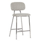 Ariana - Counter Stool With Silver Legs (Set of 2) - Grey