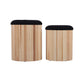 Sagano - Nesting Storage Ottomans (Set of 2) - Black