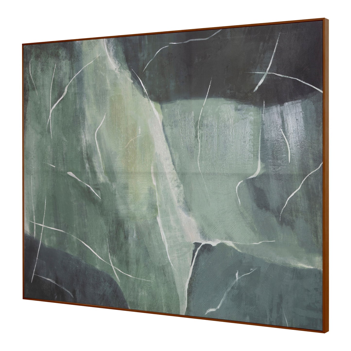 Impression - Framed Painting Verdant Palette - Dark Gray