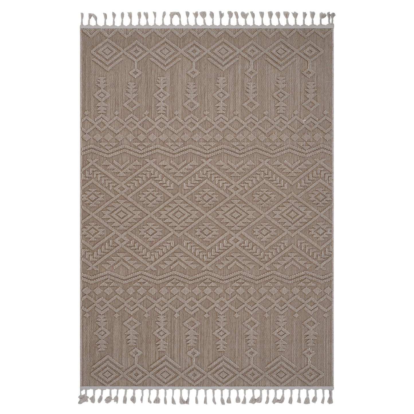 4' x 6' Traditional Indoor / Outdoor Area Rug - Natural