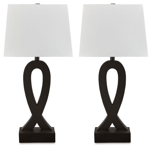 Markellton - Black - Poly Table Lamp (Set of 2)