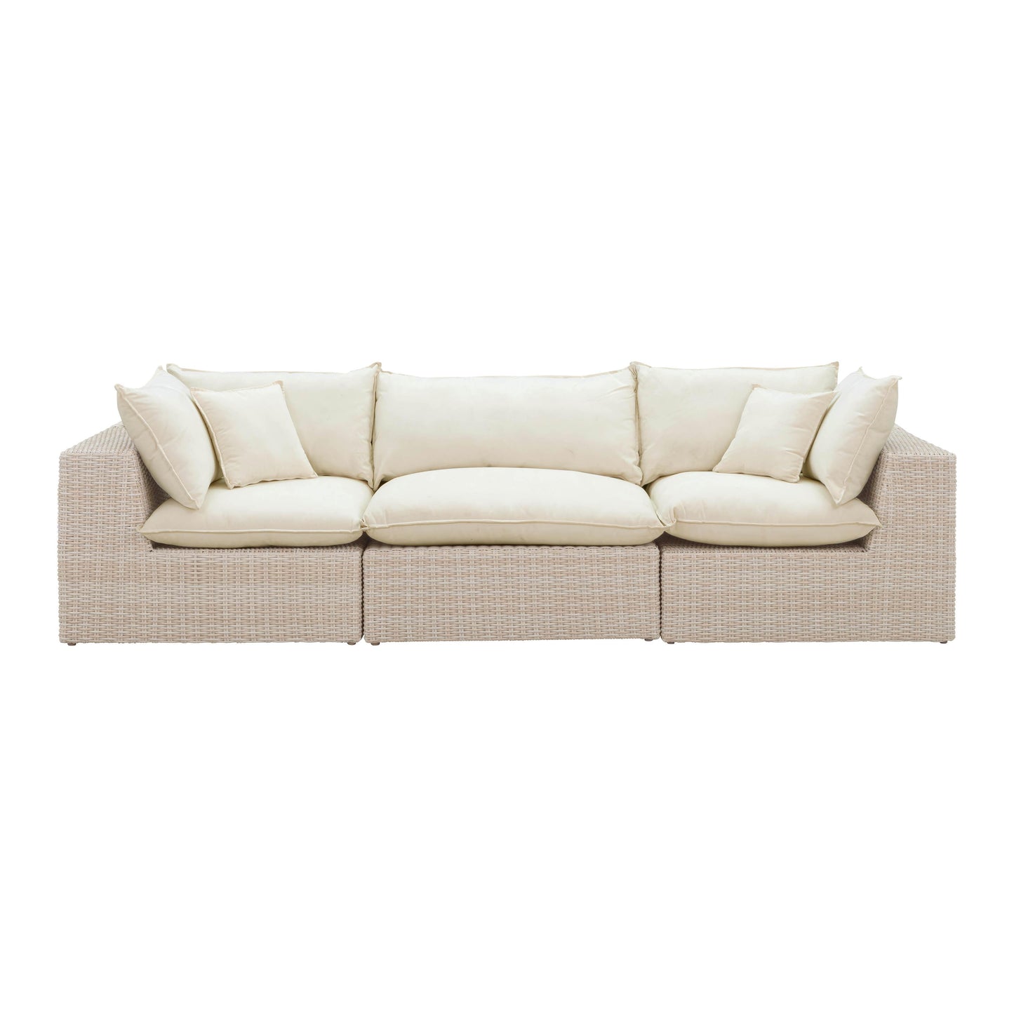 Cali - Wicker Outdoor Modular Sofa - Natural