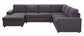 Warren - Linen 6 Seat Reversible Modular Sectional Sofa Chaise