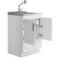 Cardinal - Laundry Cabinet With Faucet And Stainless Steel Sink - White