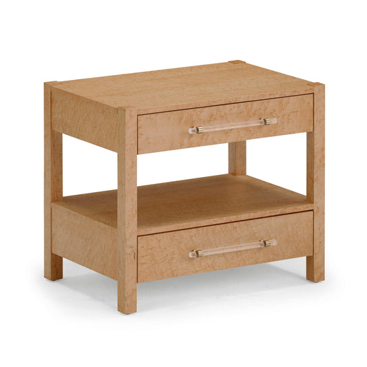 Brandyss - Birdseye Maple 2-Drawer Nightstand - Light Brown