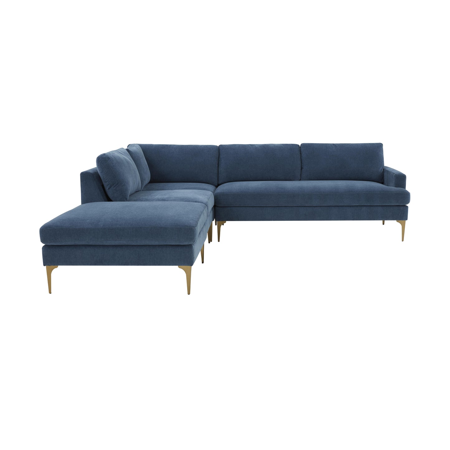 Serena - Velvet Large Chaise Sectional