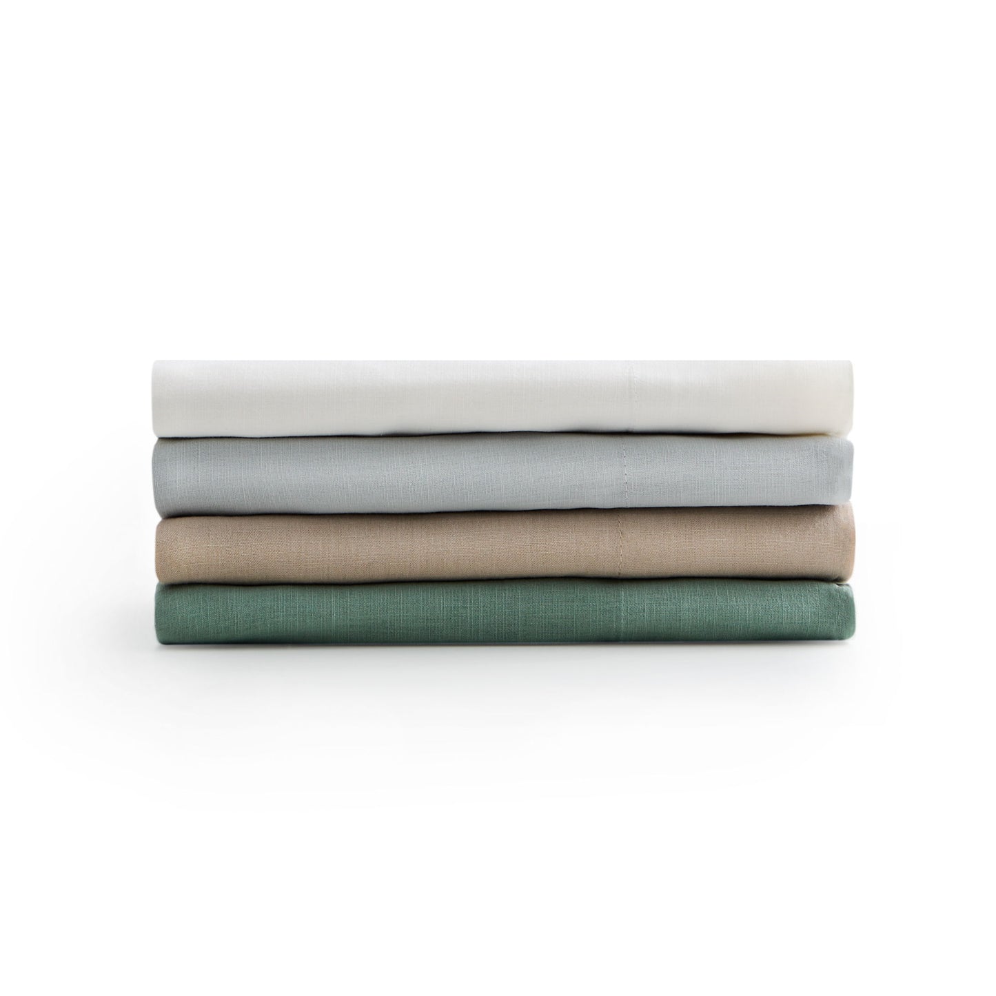 Linen-Weave Cotton Split California King Sheet Set - Fog