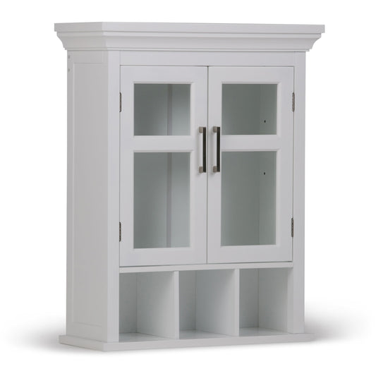 Avington - Two Door Wall Cabinet With Cubbies - Pure White