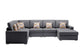 Nolan - Fabric 6 Piece Sectional Sofa With Pillows And Interchangeable Legs