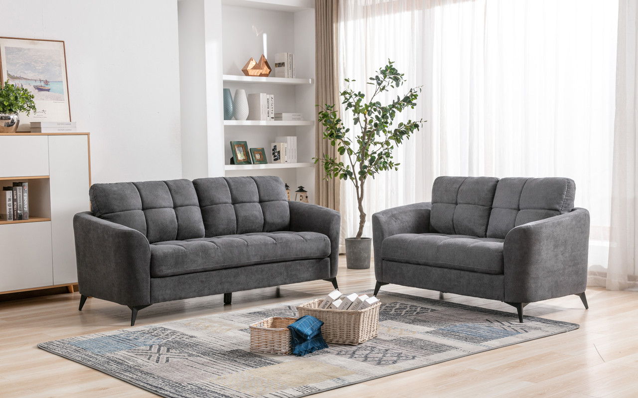 Callie - Woven Fabric Living Room Set