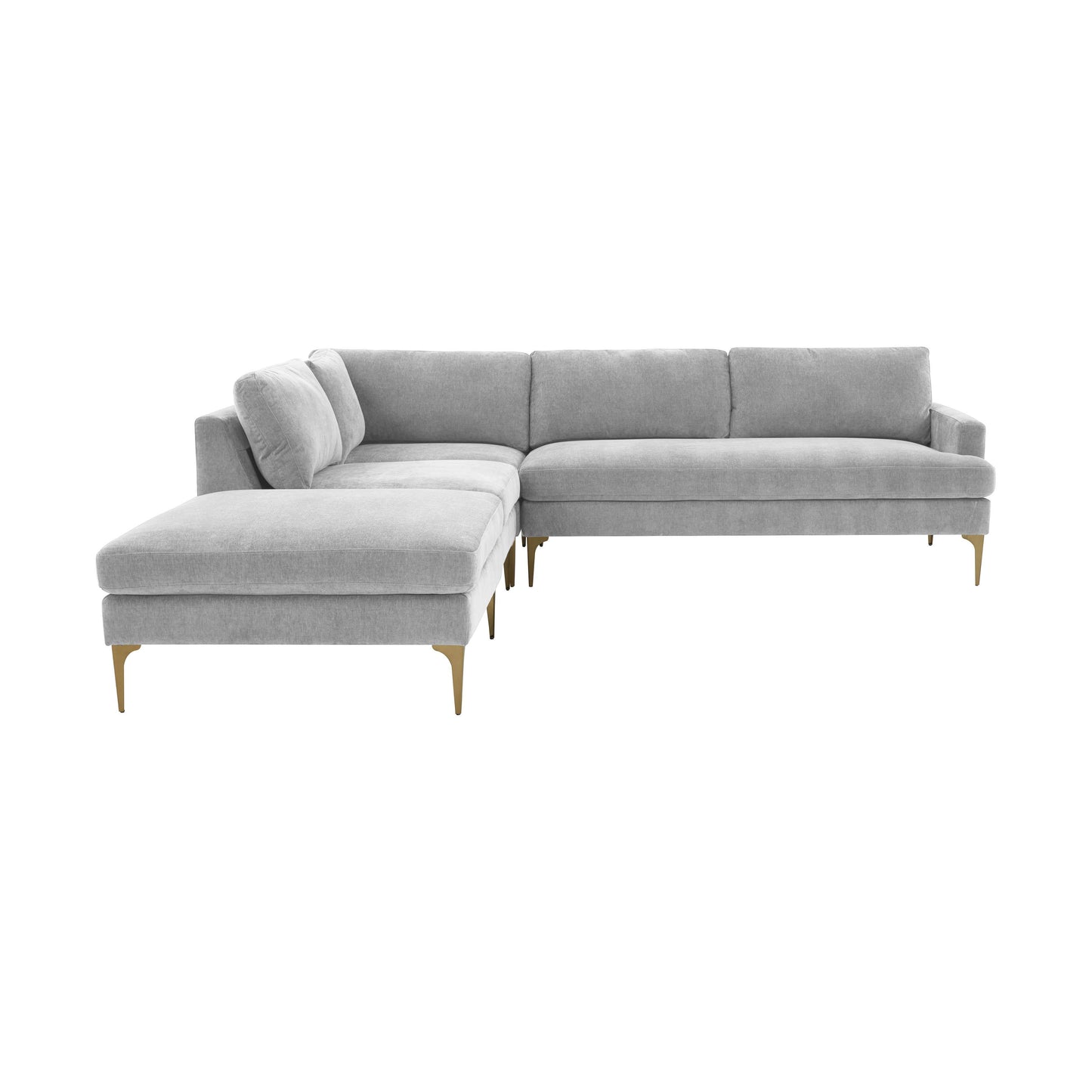 Serena - Velvet Large Chaise Sectional