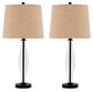 Travisburg - Clear / Black - Glass Table Lamp (Set of 2)