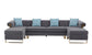 Maddie - Velvet Sectional Sofa