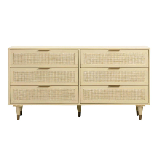 Sierra Buttermilk - 6 Drawer Dresser - Beige