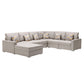 Nolan - Fabric 6 Piece Sectional Sofa With Pillows And Interchangeable Legs