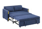 Percy - Teddy Velvet Sleeper Loveseat With Dual-Pull Sleeper Design