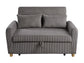 Justine - Corduroy Convertible Sleeper Loveseat - Brown