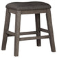 Caitbrook - Gray - Upholstered Stool (Set of 2)