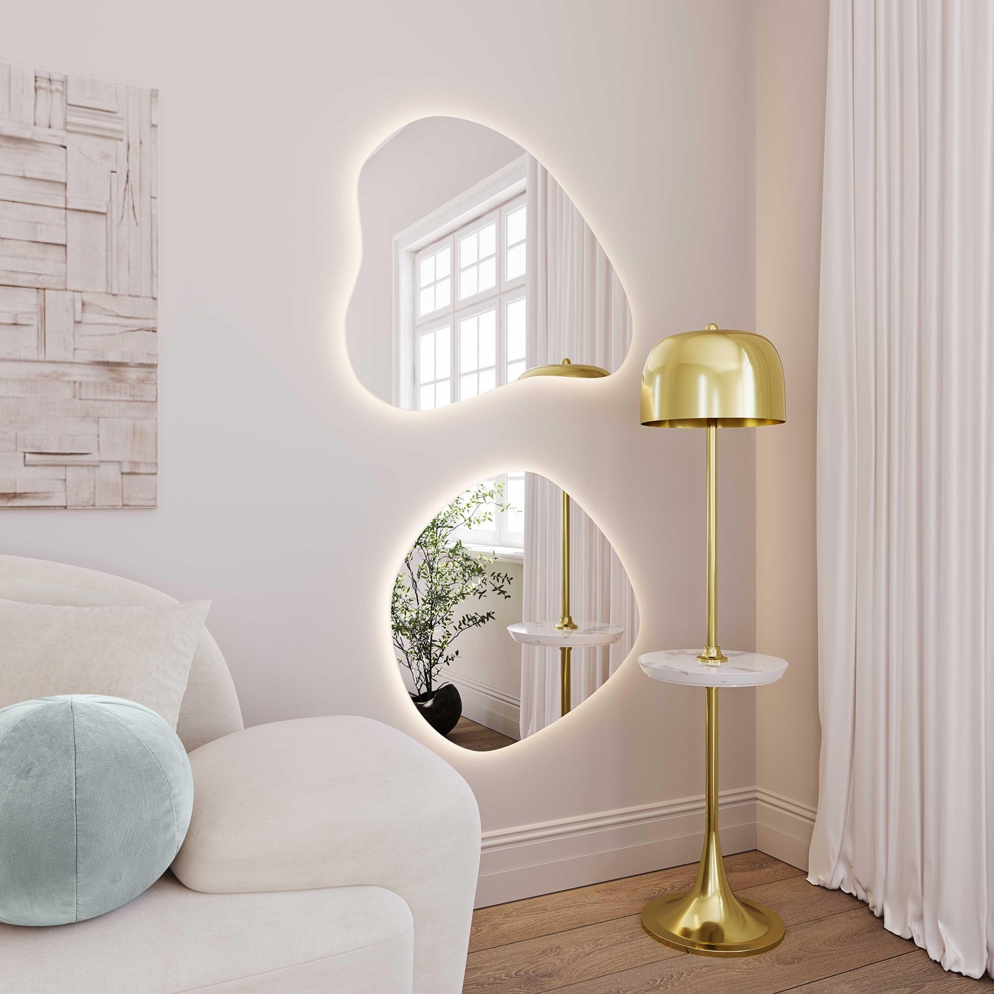 Phoebe - LED Teardrop Wall Mirror