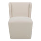 Cormac - Rolling Dining Chair Performance Fabric - Capri Ivory