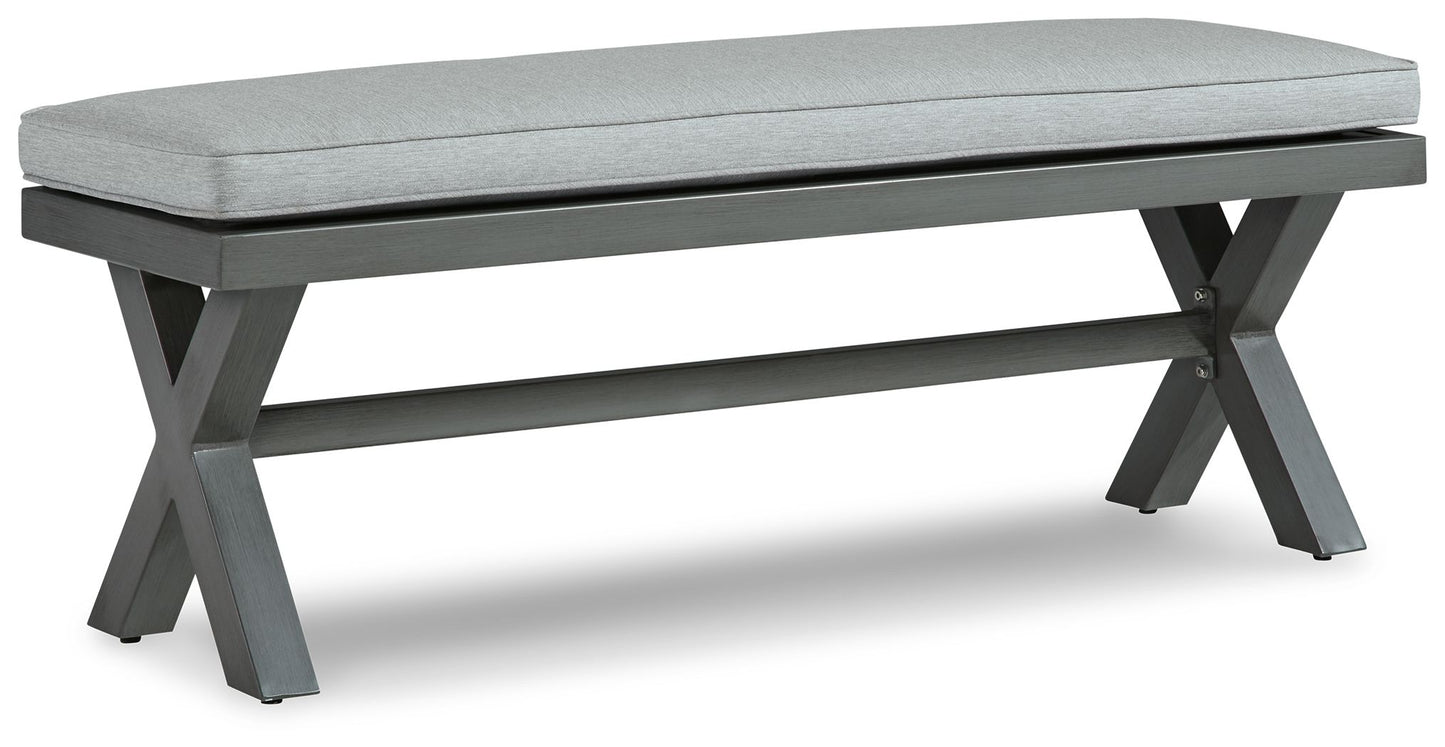 Elite Park - Gray - Bench With Cushion