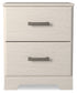 Stelsie - White - Two Drawer Night Stand