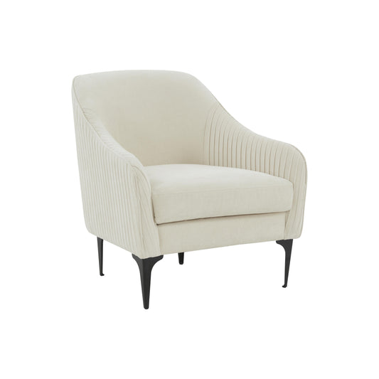 Serena - Velvet Accent Chair With Black Legs