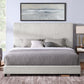 King Size Upholstered Platform Bed - Minky Stone