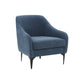 Serena - Velvet Accent Chair With Black Legs