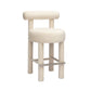 Carmel - Velvet Counter Stool - Cream