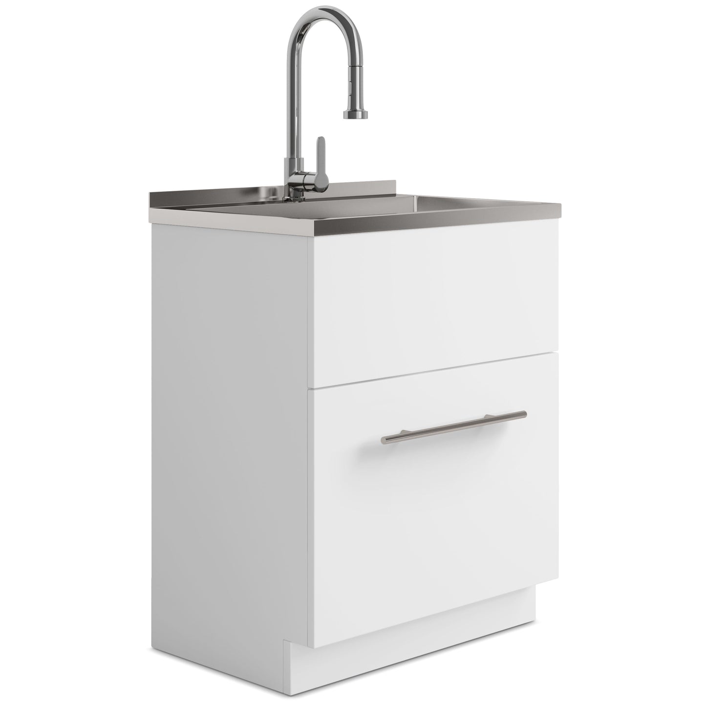 Metro - Laundry Cabinet & Faucet And Stainless Steel Sink