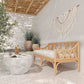 Jayla - Rattan Bench - Natural / White