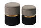 Gigi - Velvet Storage Ottomans (Set of 2) - Gray