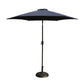 8.8' Outdoor Aluminum Patio Umbrella, Market Umbrella With 33 Pounds Round Resin Umbrella Base Lift