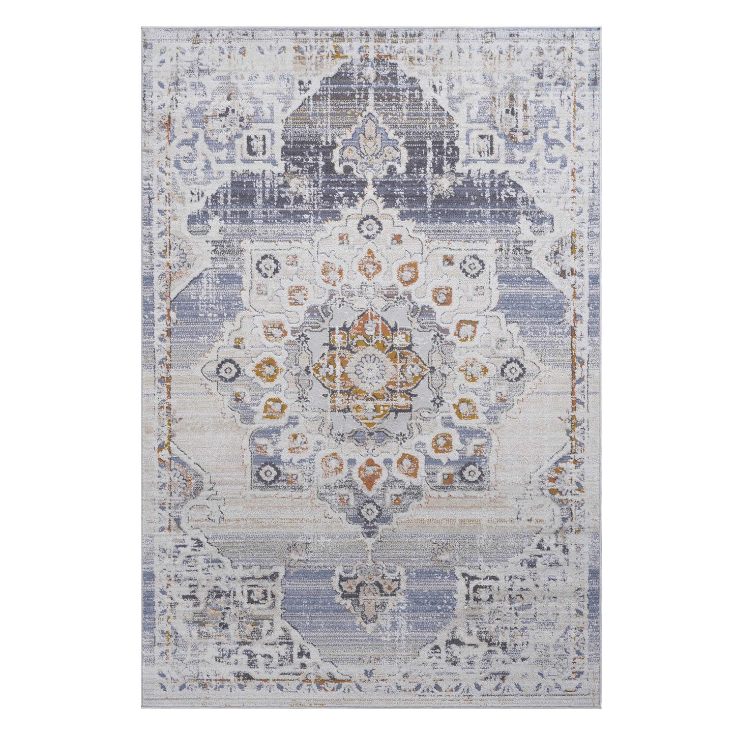 Payas - 5' x 7' Medallion Non-Shedding Living Room Bedroom Dining Home Office Stylish And Stain Resistant Area Rug - Cream / Gold