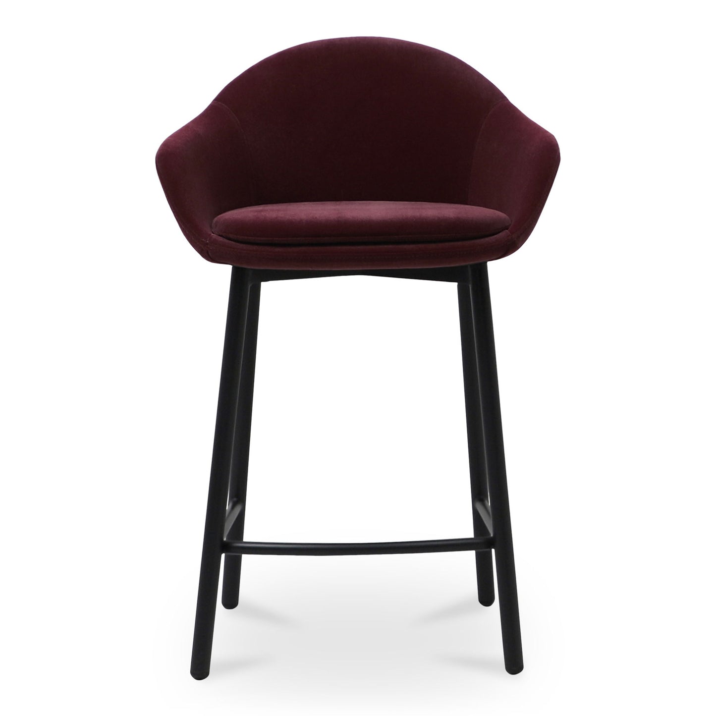 Emily - Counter Stool - Wine Velvet