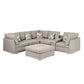 Amira - Fabric Reversible Sectional Sofa With USB Console And Ottoman