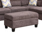 Diego - Fabric Sectional Sofa With Right Facing Chaise, Storage Ottoman, And 2 Accent Pillows