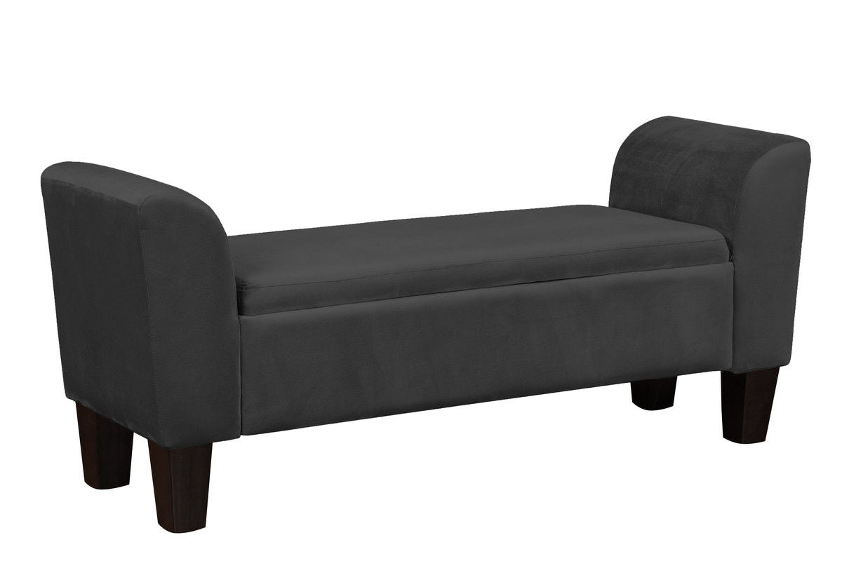 Mila - Velvet Ottoman Bench With Storage