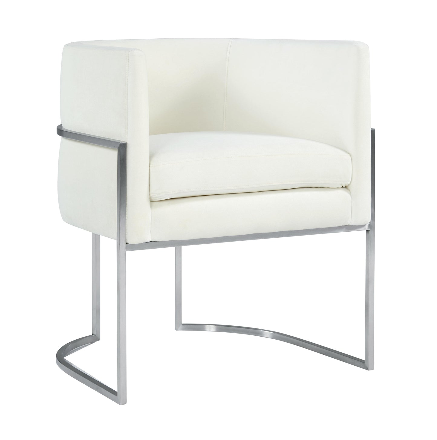 Giselle - Velvet Dining Chair Silver Leg