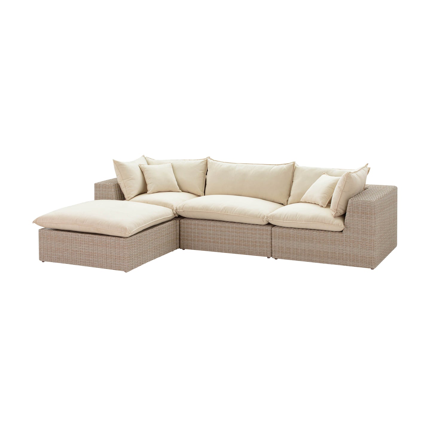 Cali - Wicker Outdoor Modular Sectional - Natural