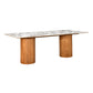 Tamara - Marble Ceramic Rectangular Dining Table - Light Brown