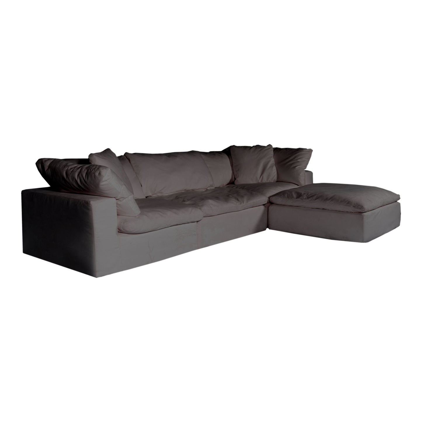 Clay - Lounge Modular Sectional Livesmart Fabric - Light Gray