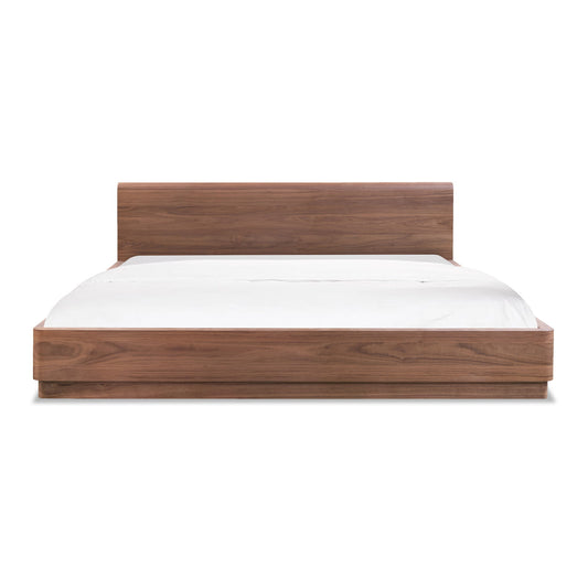 Round Off - King Bed - Natural Walnut