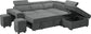 Henrik - Sleeper Sectional Sofa With Storage Ottoman And 2 Stools