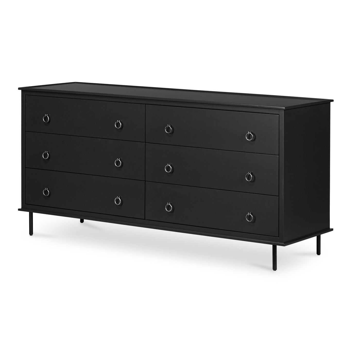 Reagan - 6 Drawer Dresser - Black